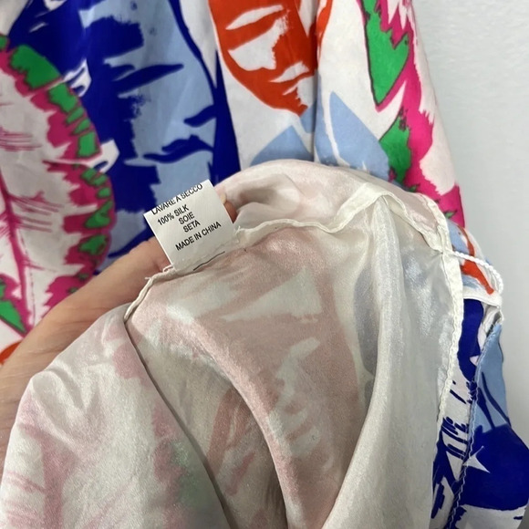 H Halston heritage one shoulder mini dress silk size 4 - Picture 4 of 5